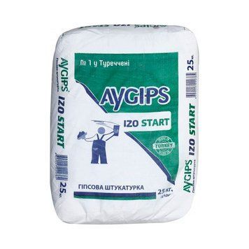 Гипсовая смесь AYGIPS Штукатурка Изо 25 кг (Турция) GS-AY-IZO-25 фото